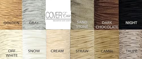 Image of Dk Tan /Camel COVEREase Lamp Cord Cover 9 ft Faux Silk Fabric Cover - Cable Sleeve, Wire Cover, Cord Hider for Cable Management for Electrical Lighting Fixtures (1 Pack)
