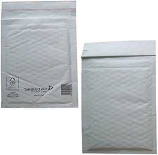 50 Large K/7 Size Mail Lite White Padded Envelopes Mailers - Peel + Seal Bubble Bags - 350 x 470mm / 13.75 x 18.5" Sealed Air Postal Packing Mailing Shipping Postage Posting Self Seal Cushioned Protective Packaging
