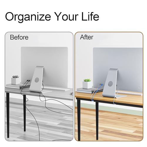 Cable Management 15.7in Large Capacity Wire Hider for Cords Self Adhesive Cable Organizer for Home Office (White) miniatura 4