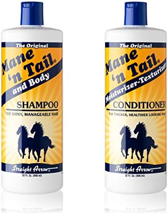 Mane 'N Tail Shampoo & Conditioner Combo Set (32 oz Each) For Horses and Humans For A "Down to the Skin" Cleansing and Conditioning