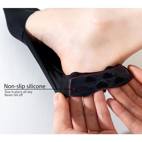 Image of No Show Socks Womens 6 Paris Ice Feeling Surface for Flats Loafers Footies Non Slip Low Cut Socks