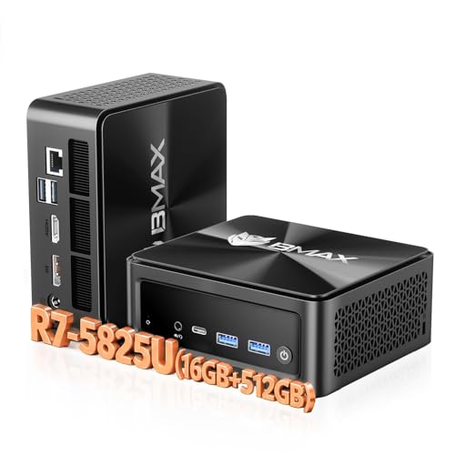 【Alta velocità e grande capacità】Il mini PC desktop include 16 GB di RAM DDR4 espandibili fino a 64 GB (doppio canale) e un SSD NVMe da 512 GB (ampliabile a 2 TB), assicurando stabilità e reattività nella gestione di file di grandi dimensioni e nell’esecuzione simultanea di più applicazioni, senza cali prestazionali.