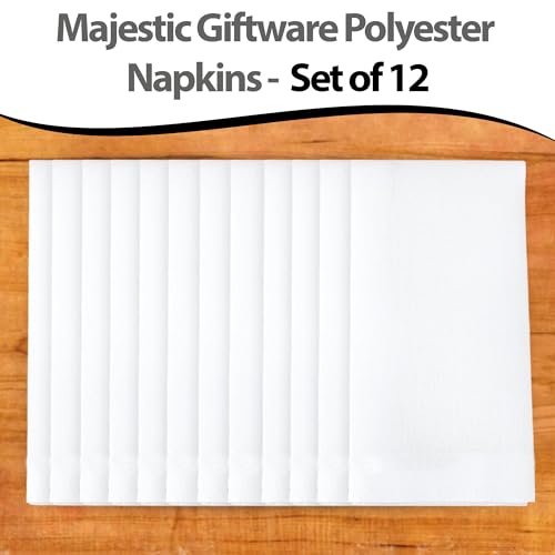 Servilletas de tela poliéster blancas 20x20 pulgadas pack 12 miniatura 6