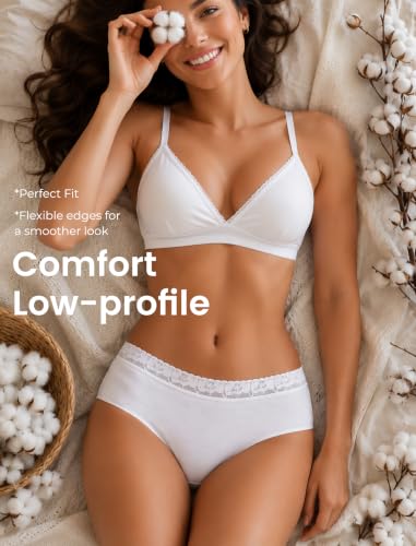 6-Pack Ready to Love Women's Cotton Bikini Panties w/ Lace Waistband (Multicolor) from - image 3