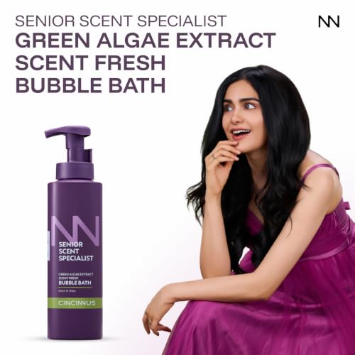 Image of Cincinnus bubble bath |Refreshing & Moisturizing Bath foam with Green Algae Extract, Glycerin & Lavender Flower Extract | foaming bath soak | Gentle Cleanse for All Skin Types | 500ml