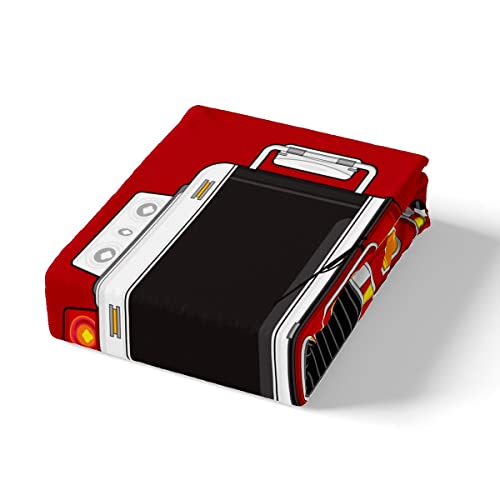 Funda de edredón roja de camiones para evitar sábanas aburridas en cuartos de adolescentes 7