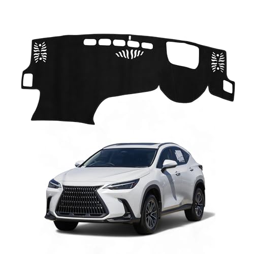 FUELHOOD レクサスに対応 NX用 2代目 NX250/NX350/NX350h/NX450h用 HUD付き ダッシュボードマット 2022年-現行 ダッシュボードカバー 車種専用設計 保護マット 日焼け対策 遮熱 映り込み軽減 傷防止 滑り止め 視