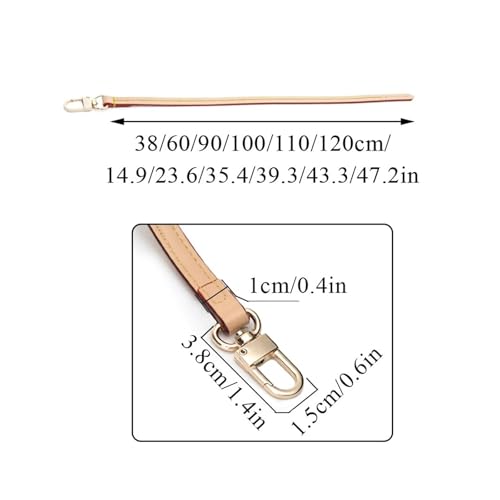 Sangle de sac à main en cuir de qualité supérieure avec boucles dorées