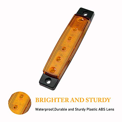 Pseqt Led Boat Interior Lights Marine Courtesy Light Strip Deck Transom Cockpit Navigation Lighting Waterproof For Fishing Pontoon Kayak Yacht Sailboat (Amber 10Pcs) #TOP4