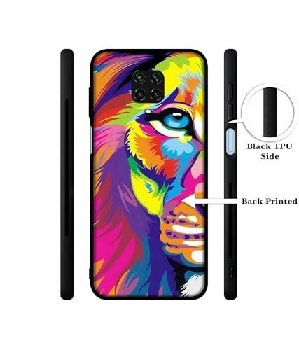Image of Lion Design Premium 2D Printed Metal Back Case Cover for Mi Redmi Note 9 Pro /Note 9 Pro Max /Poco M2 Pro