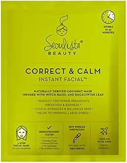 Seoulista Beauty Super Hydration Instant Facial  Hydrating Beauty Face Mask for Dry Skin - Infused with Hyaluronic Acid and Coconut  Dermatologist Created Korean Skin Care  Multi-Award Winning