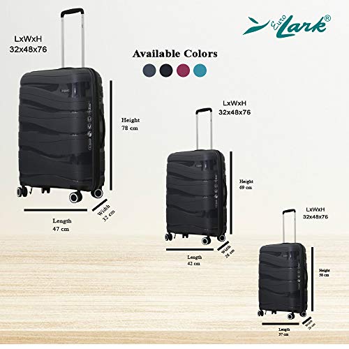 Image of Cosmos Luggage Trolley Suitcase for Travelling (Charcoal Grey, Midnight Blue, Teal Green and Pink) (Midnight Blue, Set of 3)