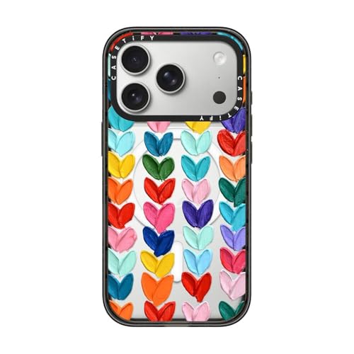 Coque iPhone Pro Magsafe fine avec protection militaire 2,5 m et motifs cœurs