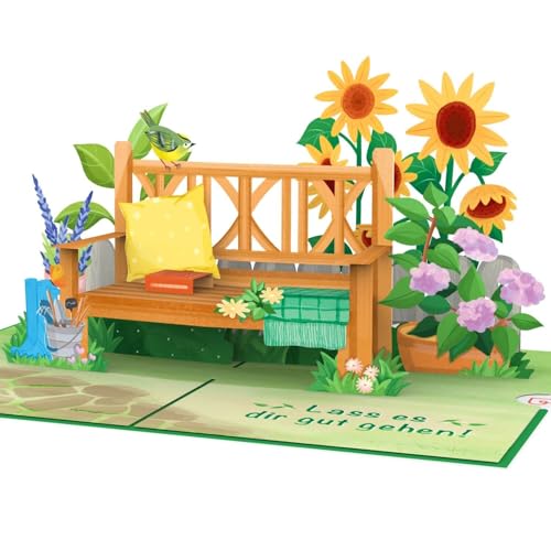 papercrush® Pop-Up Karte „Alles Gute zum Ruhestand“ - Schöne 3D Abschiedskarte für Kollegin zum Renteneintritt & Rente, Grußkarte zur Verabschiedung von Rentner in Pension, Gutschein für Geldgeschenk