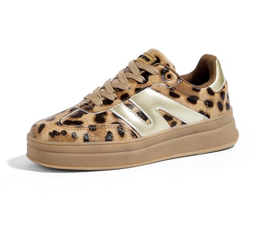 LUCKY STEP Boys Girls Platform Sneakers Fashion Casual Non Slip Walking Shoes Classic Retro Tennis Sneaker for Big Kids