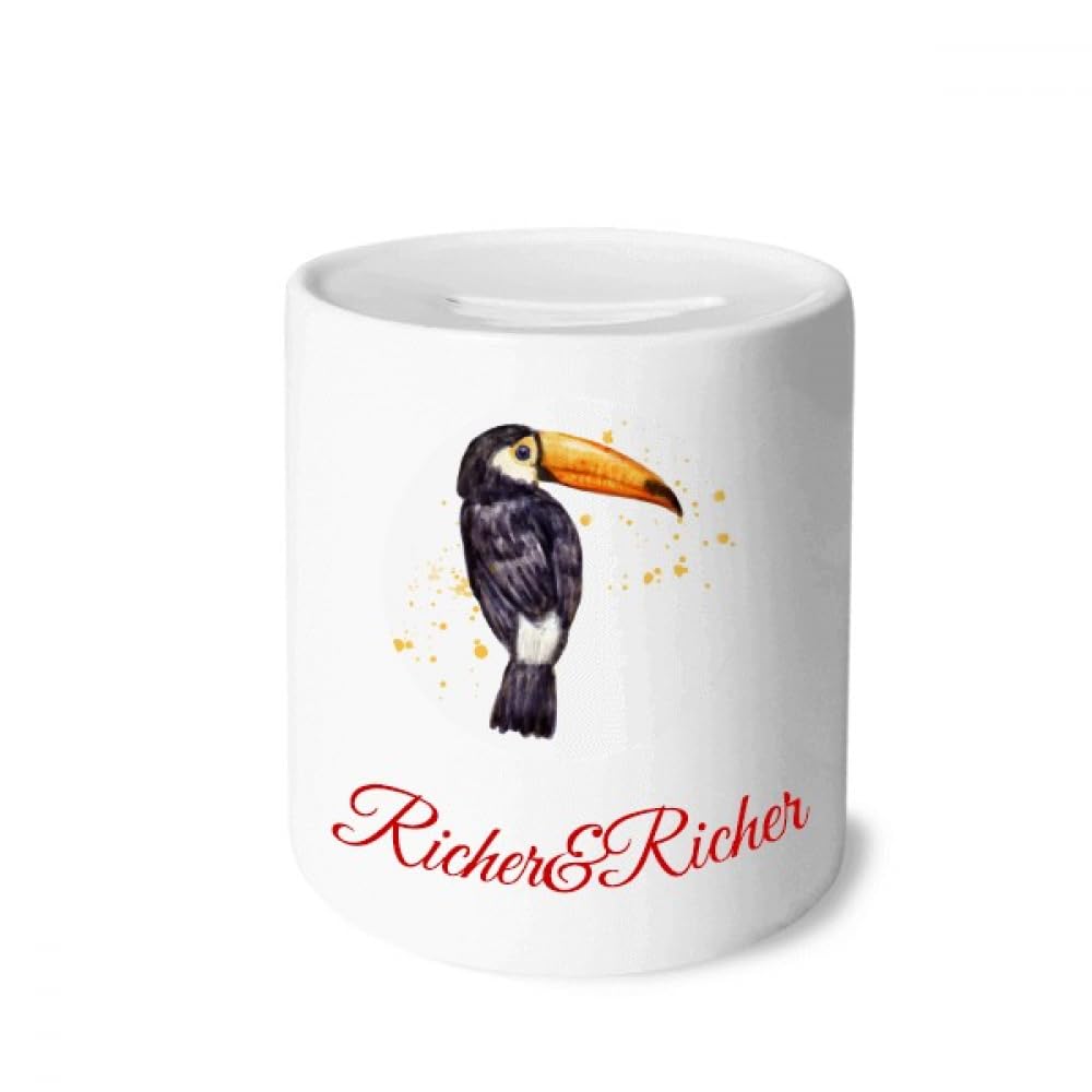 Tirelire oiseau tropical Ramphastos Toco statuette toucan design