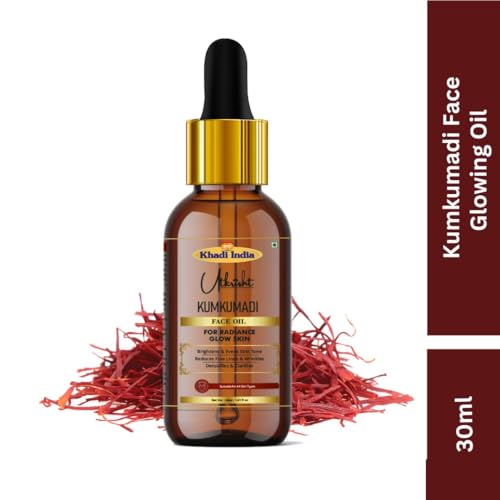 Image of khadi Kumkumadi Face Oil Serum for Glowing Skin, Dark Spots, Pigmentation & Brightening, 30 ml