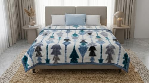 Image of ABRAZO Dreamy Wrap Mink Blanket for Double Bed | 570 GSM 3 Kg Single Ply | Ultra Soft Warm Blanket for Winter & AC Room | Quilt /Comforter /Dohar | 220 x 240 Cm
