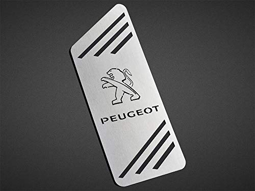 Repose Pieds en Acier pour Peugeot.208 II & 2008 II accessoires - 1 Pièce Inox Pédalier Pédales 208 Argent Marchepied Inoxydable Brossé