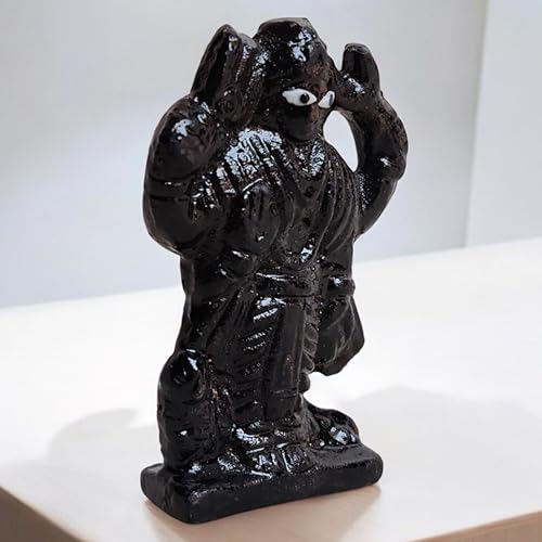 Estatua Iron Shani Dev 3 pulgadas para adoración espiritual miniatura 7