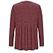 Maternity Shirts Dressy, Maternity Tops for Women Long Sleeve Pregnancy Tunic Blouses Crew Neck Ribbed Knit Babydoll Shirts Fall Pregnant Clothes Red XXXL