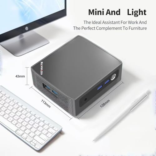 Image of KN1 Mini PC Touch PC Intel N4000(up to 2.6GHz),8GB LPDDR4 128GB eMMC,Support M.2 SSD Expansion (512GB /2TB),Support 4K Dual Display, 2.4G /5G WiFi,BT 5.0,USB 3.0,Mini Desktop Computer for Home /Office