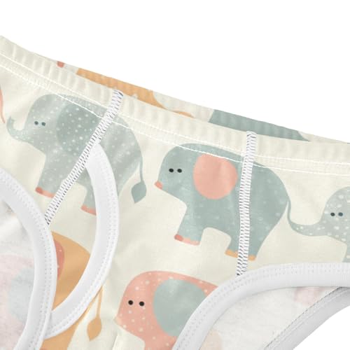 KLL Colorful Elephant Cartoon Baby Boys Cotton Briefs Breathable Children Undies4