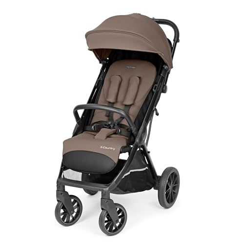 PEG X-Country Passeggino Fuoristrada Leggero Off-Road, Parapioggia Incluso, Ruote XL All-Terrain Ammortizzate, Schienale Reclinabile, Chiusura Automatica, 0-22 kg, Pine Bark