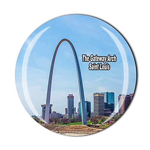 Wedare Magnet SouvenirSaint Louis Missouri America 3D Gateway Arch Fridge Crystal Glass Travel Collection Gift Home Kitchen Decoration