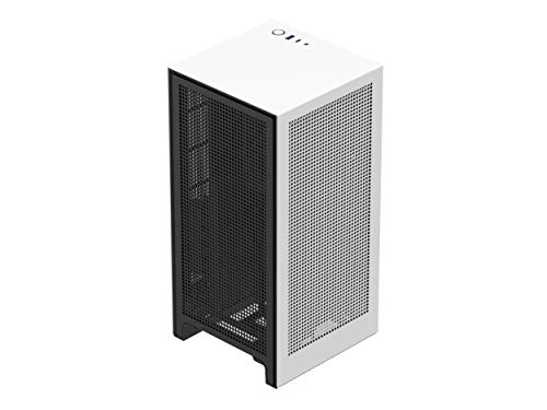 Nzxt H1 - Small Form-Factor Itx Case - Dual Chamber Airflow - Tinted Tempered Glass Front Panel - Integrated 650W 80+ Gold Psu, 140Mm Aio Watercooler, And Pcie 3.0 High-Speed Riser Card - White #TOP2