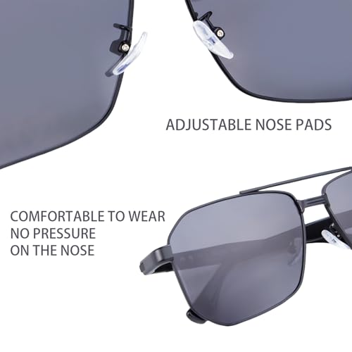 Aviator Polarized Sunglasses for Men, Driving Square Polygon Sunglasses, Anti UV400 Outdoor Fishing Hiking Special4