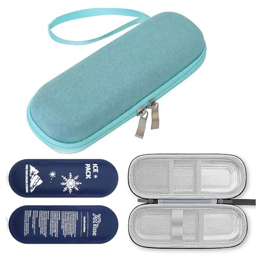 Insulin Cooler Travel Case ,2 Ice Packs for Cooler with Diabetic Medication,Assist in Diabetes Care,Provides Refrigeration Effect for Insulin,Suitable for Diabetics' daily Life and Travel(Light Green)