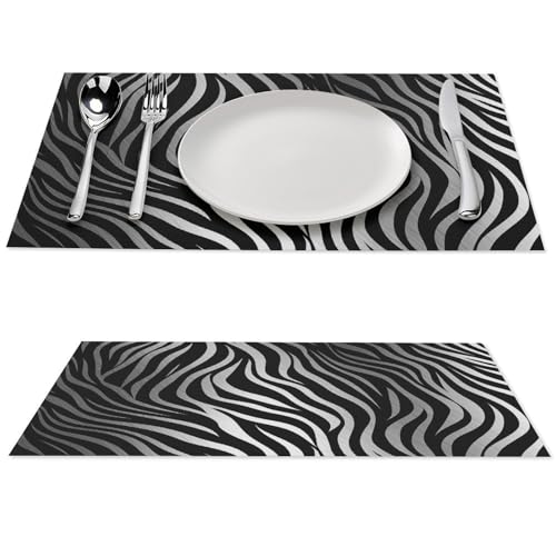 Sets de table zèbre en PVC pour une cuisine et terrasse design - 2