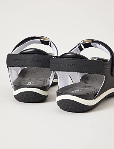 Geox Women's D Sandal Vega A Flat, Black, 39 M Eu (9 Us) #TOP3