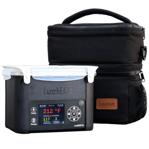 Image of LunchEAZE Pro Cordless Heated Electric Lunch Box, Self-Heating, 4-Cup