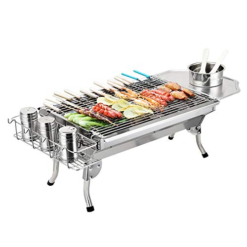 Family Outdoor Barbecue Stove Mini Barbecue Stove Household Skewer Tools Small Outdoor Full Stove Set (Size : A)