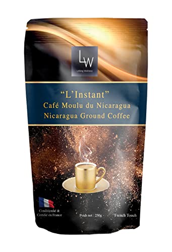 LINKING WELLNESS - Café Nicaragua "L'instant" - Torréfié Artisanalement en France - 250 g de Café Moulu de Luxe Cover