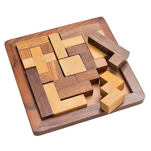 The Puzzl Co - Square Shaped Wooden Pentomino Puzzle for Kid...