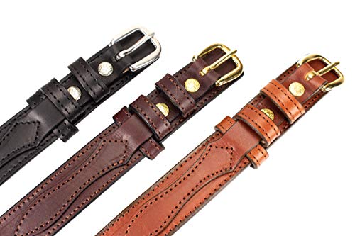 Men's English Bridle Leather Ranger Belt - 1 1/4" Taper to 3/4"2