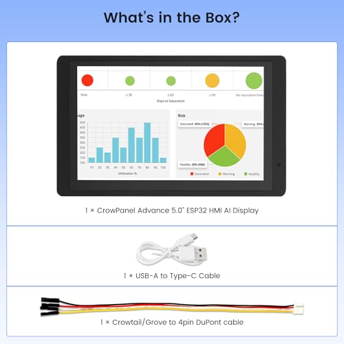 ELECROW ESP32 Display 800×480, 5" HMI Advanced ESP32 IPS Touch Display with Acrylic Case, Support AI Speech Interaction, 32-Bit LX7 Dual-Core Processor, Up to 240MHz, Compatible with Arduino, ESP-IDF by ELECROW - Image 9