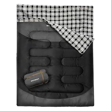 flannel lined double sleeping bag