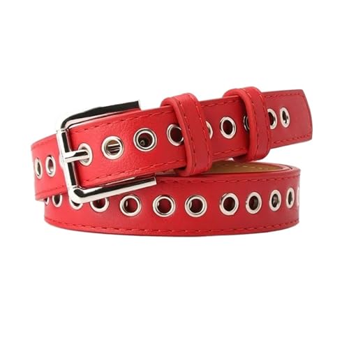 Belts For Women Metal Full Eyelet Belt For Women Belt Version Versatile Hollowed Out Decorative Pu Belt