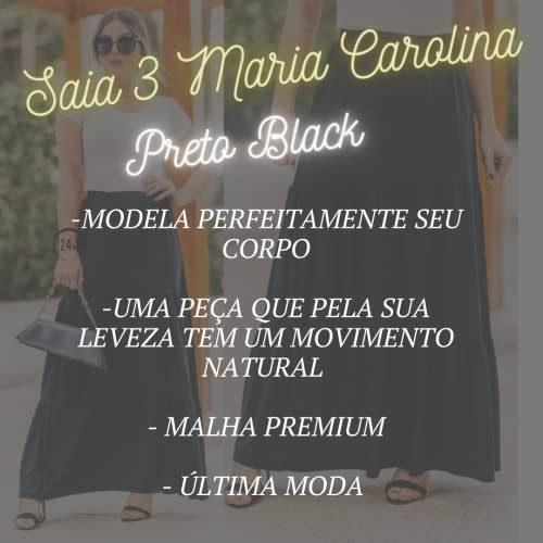 Saia Longa 3 Marias Babado Feminina Evangelica Moderna (GG)