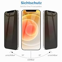 JETech Sichtschutz Schutzfolie für iPhone 12, 2+2 Stück – Ansicht 5
