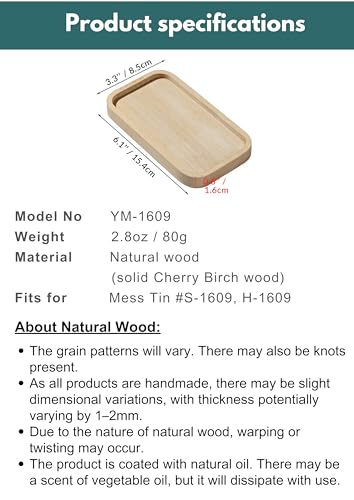 Tabla de cortar rectangular de madera 15.4 x 8.5 cm miniatura 4