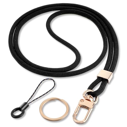 AOZUO Cordón para el cuello para llavero, soporte para tarjetas de identificación, correa de cuello con hebilla de seguridad de metal para profesores, estudiantes, llaves, teléfono, cartera, nombre,