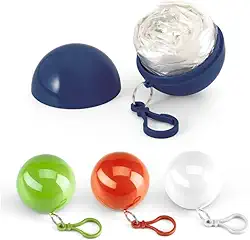 Capa de Chuva Portátil com Case e Chaveiro – Compacta, Unissex, Leve e Impermeável