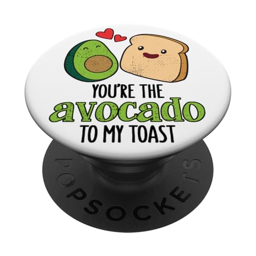Eres el Aguacate de mi Tostada día de San Valentín Kawaii PopSockets PopGrip Adhesivo