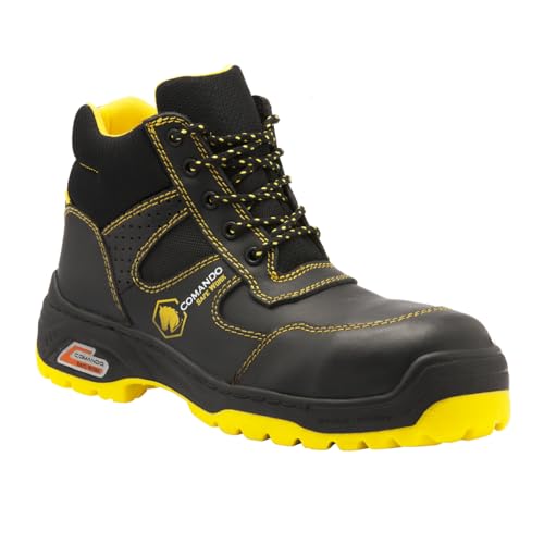 Image of Comando Industrial Footwear - Heavy-duty, 100% Dielectric and Insulating, Lightwieght and comfortable construction work boots with toe protection (Model:2206, Color:Black, Size:10 Men)