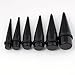 PiercingJ 14G-3/4 Pair air Acrylic Straight Ear Taper Plug Expander Stretching Gauge Kit Starter Black